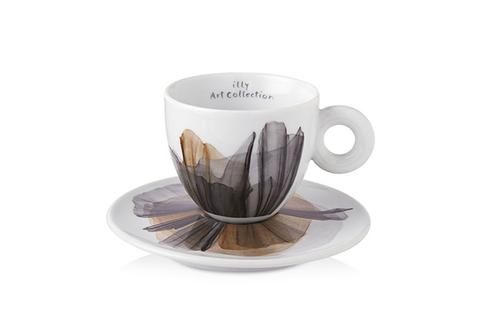 illy art collection serisinden 2017 yılı Ron Arad tasarımı 2li cappuccino fincan takımı