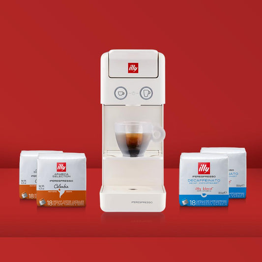 Beyaz Y3.3 Espresso ve Americano Makinesi - Fırsat Paketi