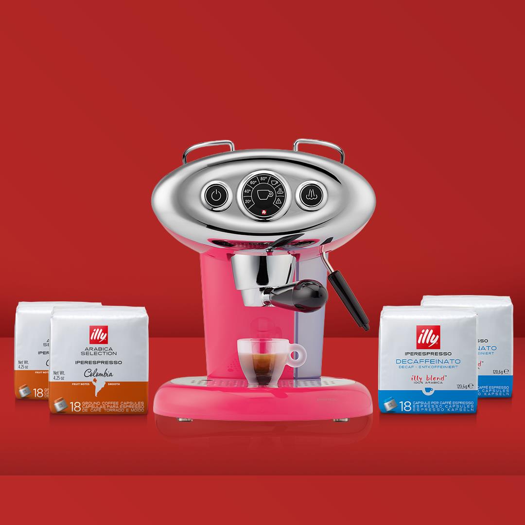 F.Francis X7.1 Espresso ve Cappuccino Makinesi - Pembe Fırsat Paketi