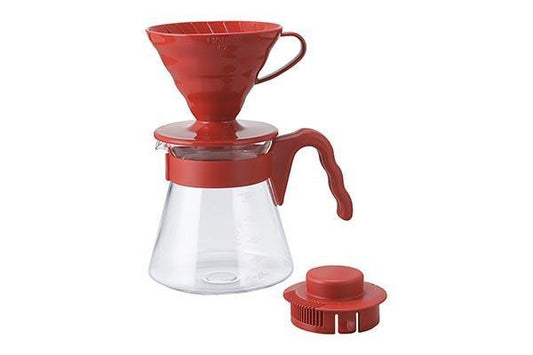 Hario V60 02 Kahve Demleme Seti - Kırmızı