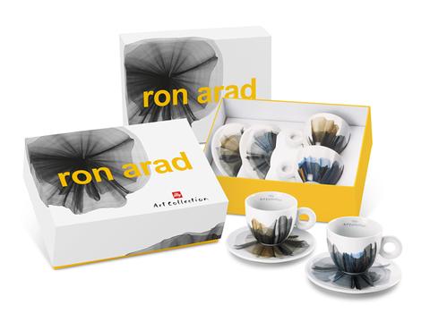 illy art collection serisinden 2017 yılı Ron Arad tasarımı 2li cappuccino fincan takımı